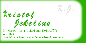 kristof jekelius business card